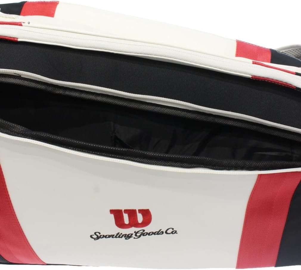 Wilson Tennis Badminton Racket Bag COURAGE COLLECTION (College Collection) Holds 2 to 15 Racquets (Based on Medium Weight Racquets)