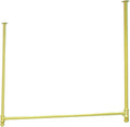 Wall-Mounted Clothing Display Rack, Heavy-Duty Multifunctional Metal Clothes Rail, Bridal Shop Shelf Ceiling Hanger, Clothes Storage Organizer(Golden-100Cmx120Cm