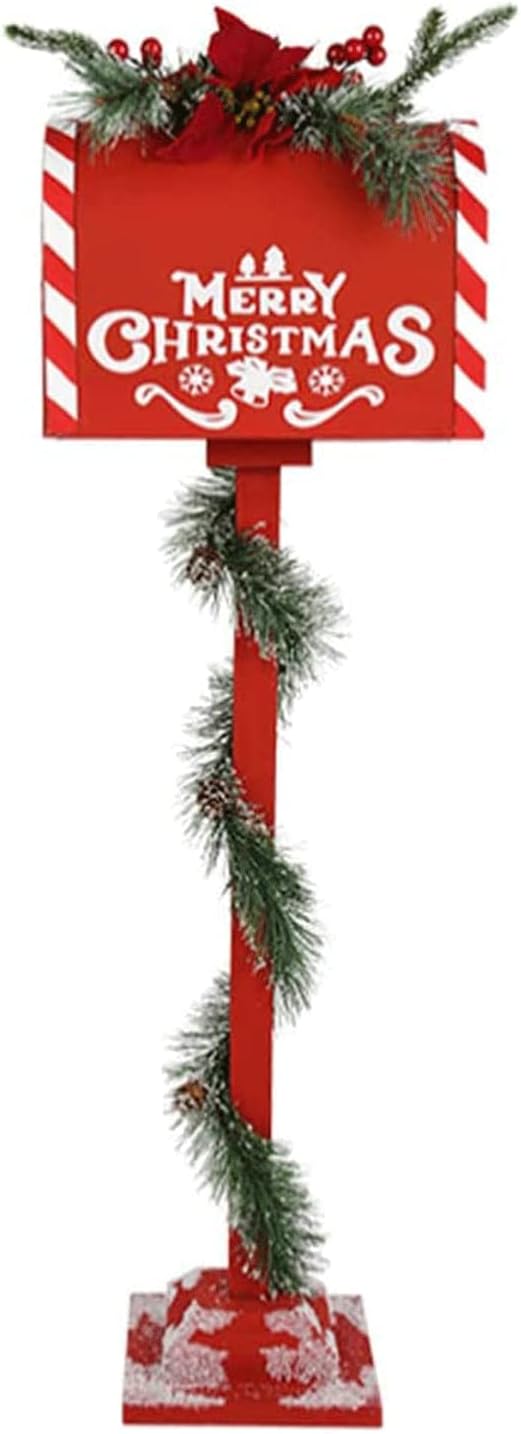 POCHY Exquisite Mailbox Creative Mailbox Christmas Wooden Post Box Family Mailboxes Metal Drop Box Handmade Mailboxes Safer