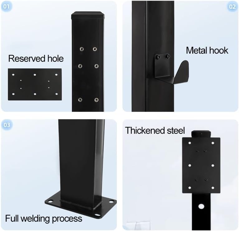 EV Charger Stand - Electric Vehicle Charging Station Holder for Sidewalk & Street Curbside, 170cm Mailbox Post with Charging Lever, Durable and Weatherproof Design