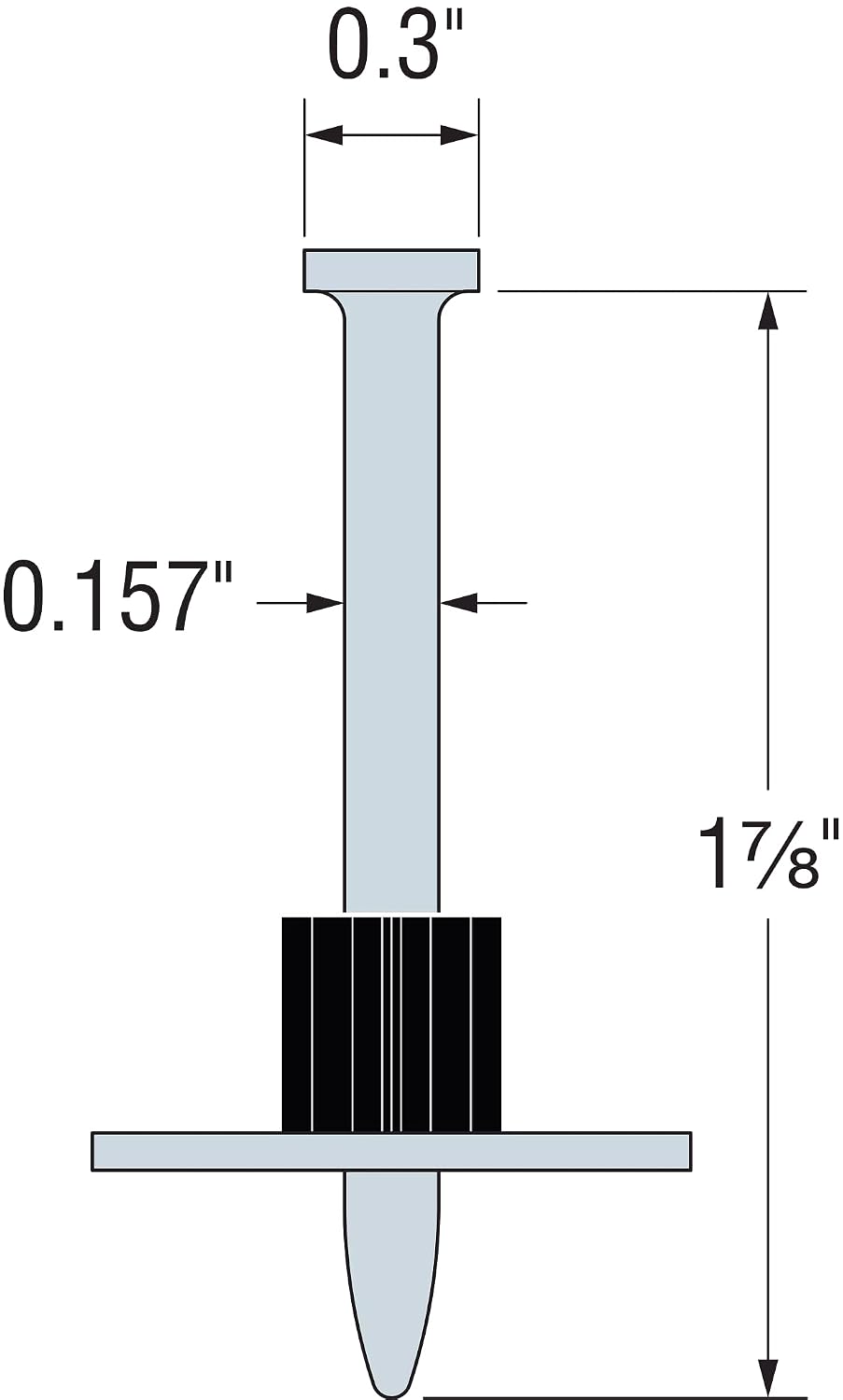 Simpson Strong-Tie PDPAWL-187 PDPAWL.157-in. x 1-7/8-in. Powder-Actuated Pin w/ 1-in. Washer (100-Qty) (Pack of 10)