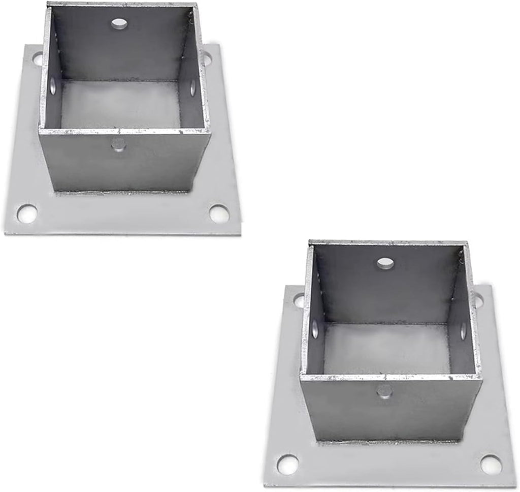 Stainless Steel Fence Post Bracket Decking Post Base for Deck Porch Handrail Railing Support, for Concrete, Pergola Stand Boots/Square Mailbox Post Anchors(150x150 mm (5.9x5.9 in))