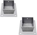 Stainless Steel Fence Post Bracket Decking Post Base for Deck Porch Handrail Railing Support, for Concrete, Pergola Stand Boots/Square Mailbox Post Anchors(150x150 mm (5.9x5.9 in))