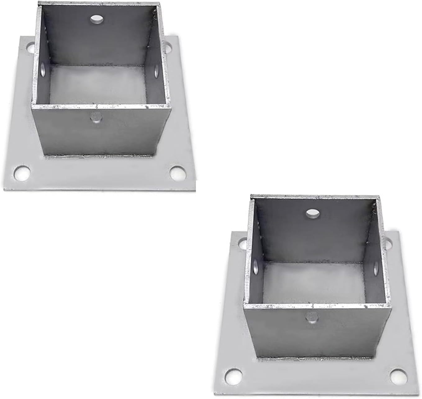 Stainless Steel Fence Post Bracket Decking Post Base for Deck Porch Handrail Railing Support, for Concrete, Pergola Stand Boots/Square Mailbox Post Anchors(190x190 mm (7.5x7.5 in))