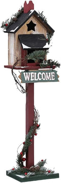 Key Drop Box Creative Mailbox Wooden Drop Box Medium Capacity Post Box Cute Christmas Parcel Box Roadside Pole Mount Mail Boxes Easy to Install