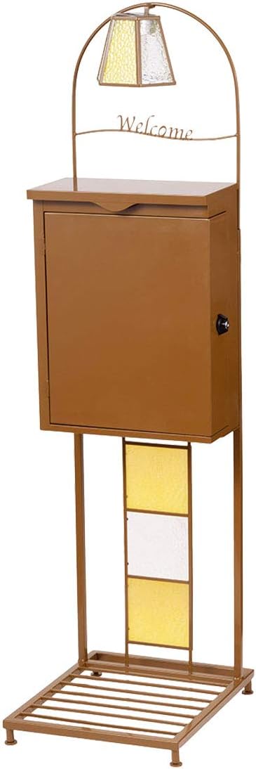 Setocraft Stand Post with Key Lock Adjuster, Stained Glass, Square, Size: 12.4 x 14.2 x 44.5 inches (31.5 x 36 x 11