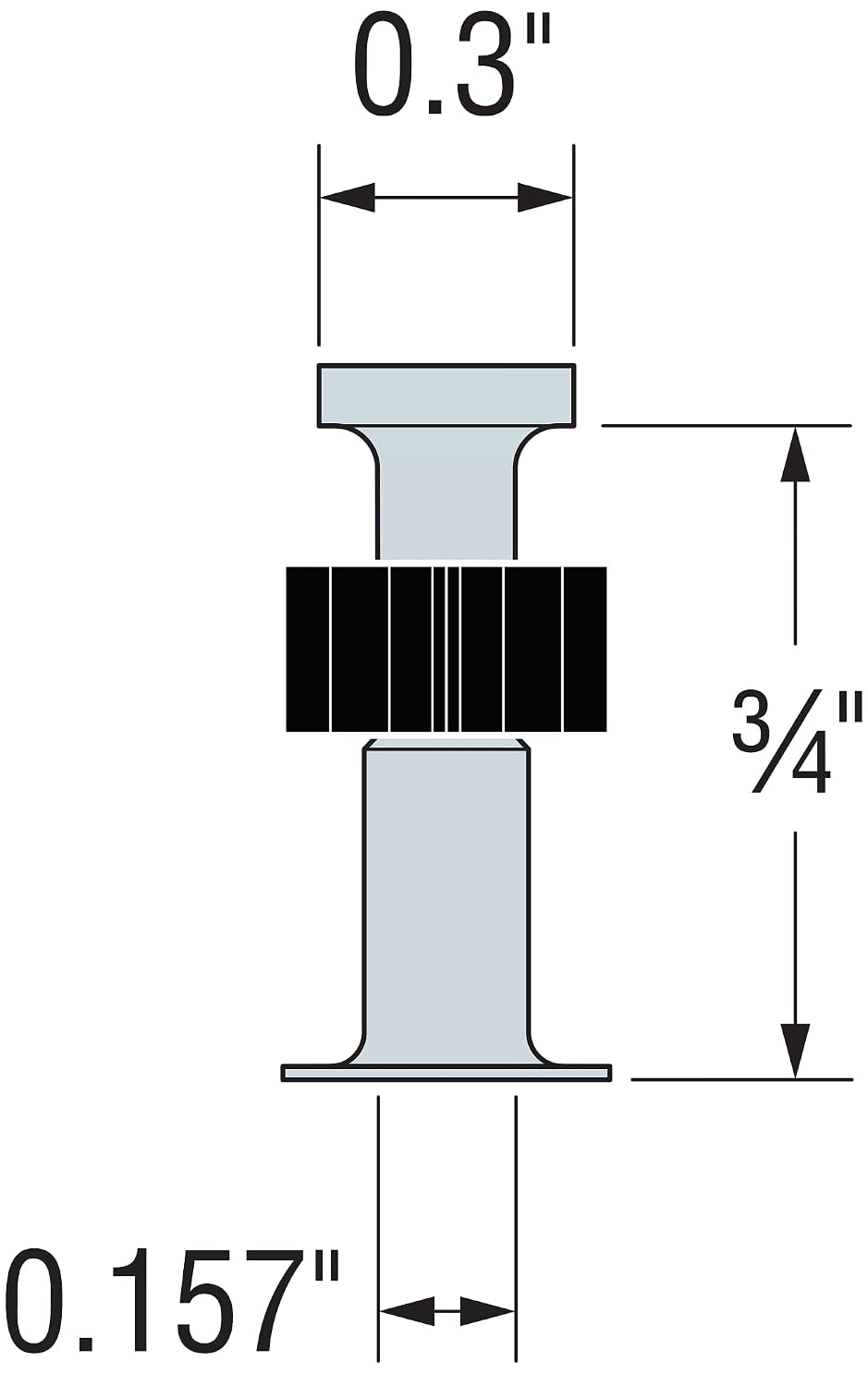 Simpson Strong-Tie PDPAT-75 PDPAT 3/4-in. Powder-Driven Top-Hat Pin (100-Qty) (Pack of 10)