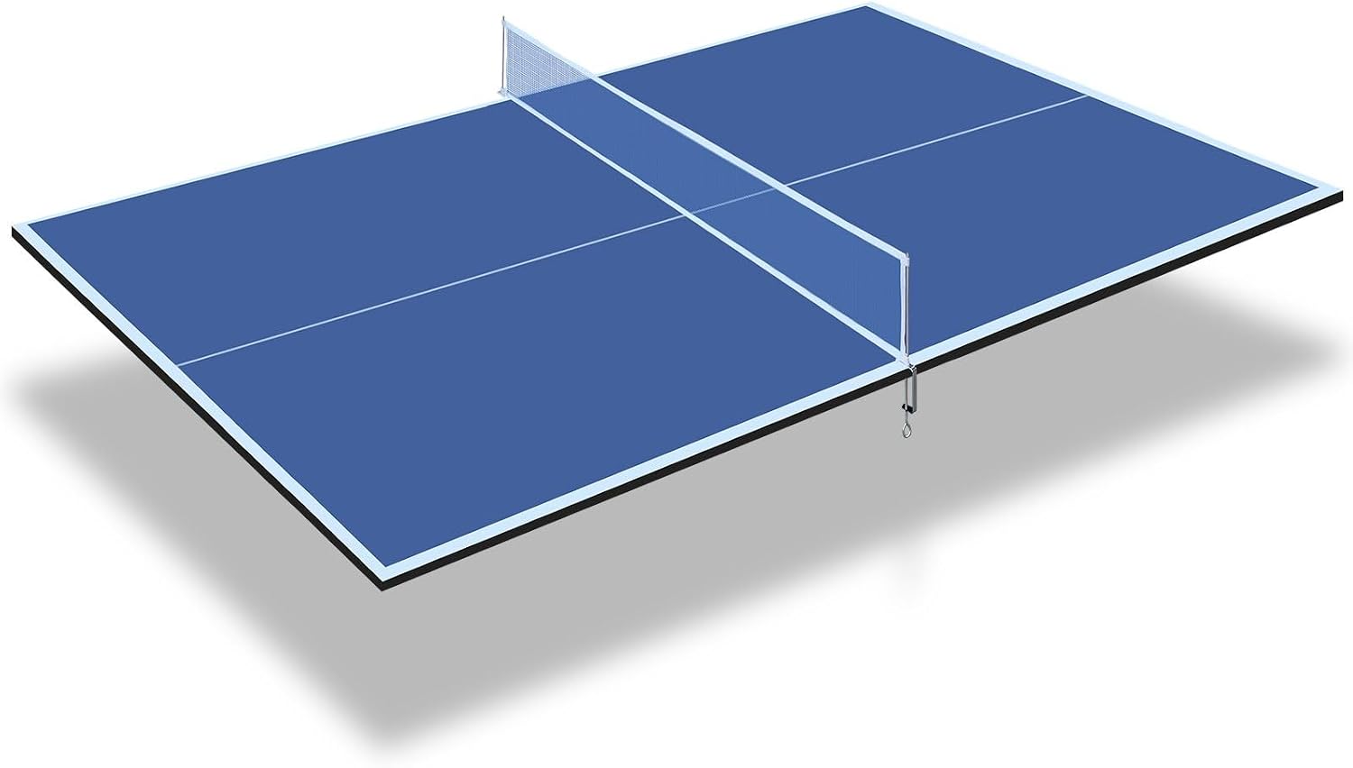 Foldable Ping Pong Table Top for Billiard Table, 9x5FT Table Tennis Table Topper for Pool Table, Indoor Outdoor Portable Table Tennis Conversion Top w/Net & Foam Padding