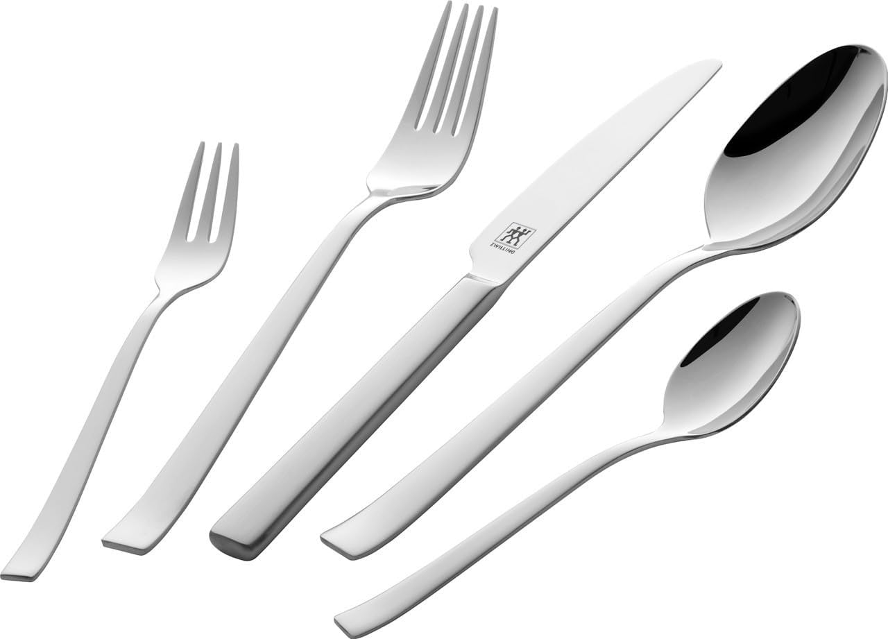 ZWILLING 1026798 Cult Cutlery Set, 68 Pieces, for 12 People, 18/10 Stainless Steel, Matted, Dishwasher Safe, Silver
