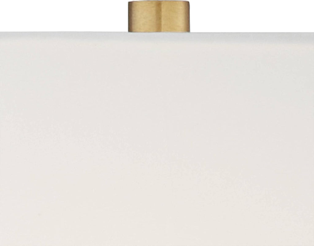 Regency Hill Julia Traditional Buffet Table Lamp 29 1/2' Tall Skinny Gold Column Clear Crystal Glass White Fabric Tapered Square Shade for Living Room Bedroom House Home Dining Family Entryway
