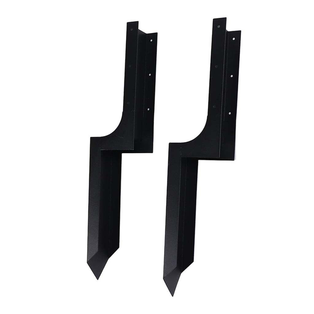 Fence Post Repair Kit, 6pcs High Strength Steel Fence Post Anchors with Screw Accessories for Tilted Broken Wood Posts