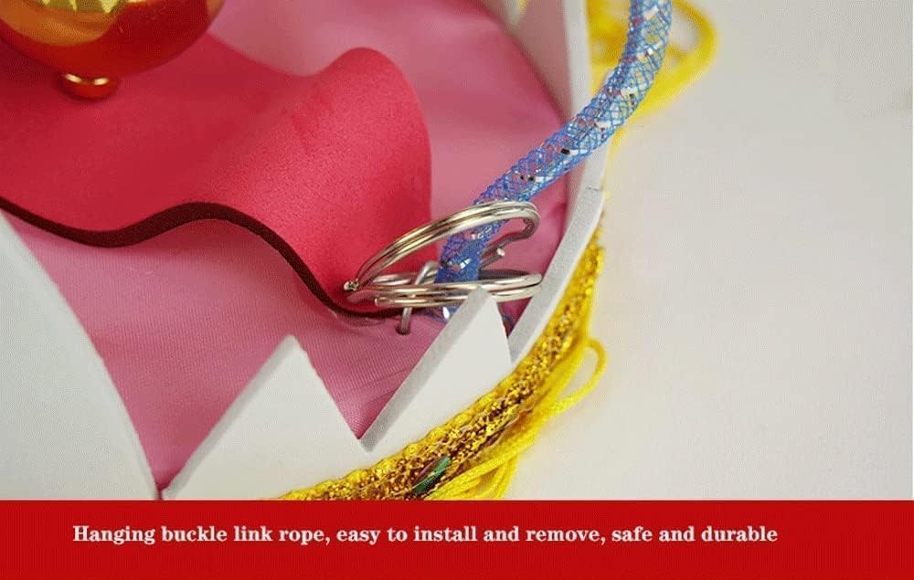 Chinese New Year Decorations 3D Colorful Dragon Dance Streamer Silk Dance Lion with Travel Bag and Rope Outodor Dragon Fitness Ribbon Lion Dance Spring Festival Party Supplies(B)