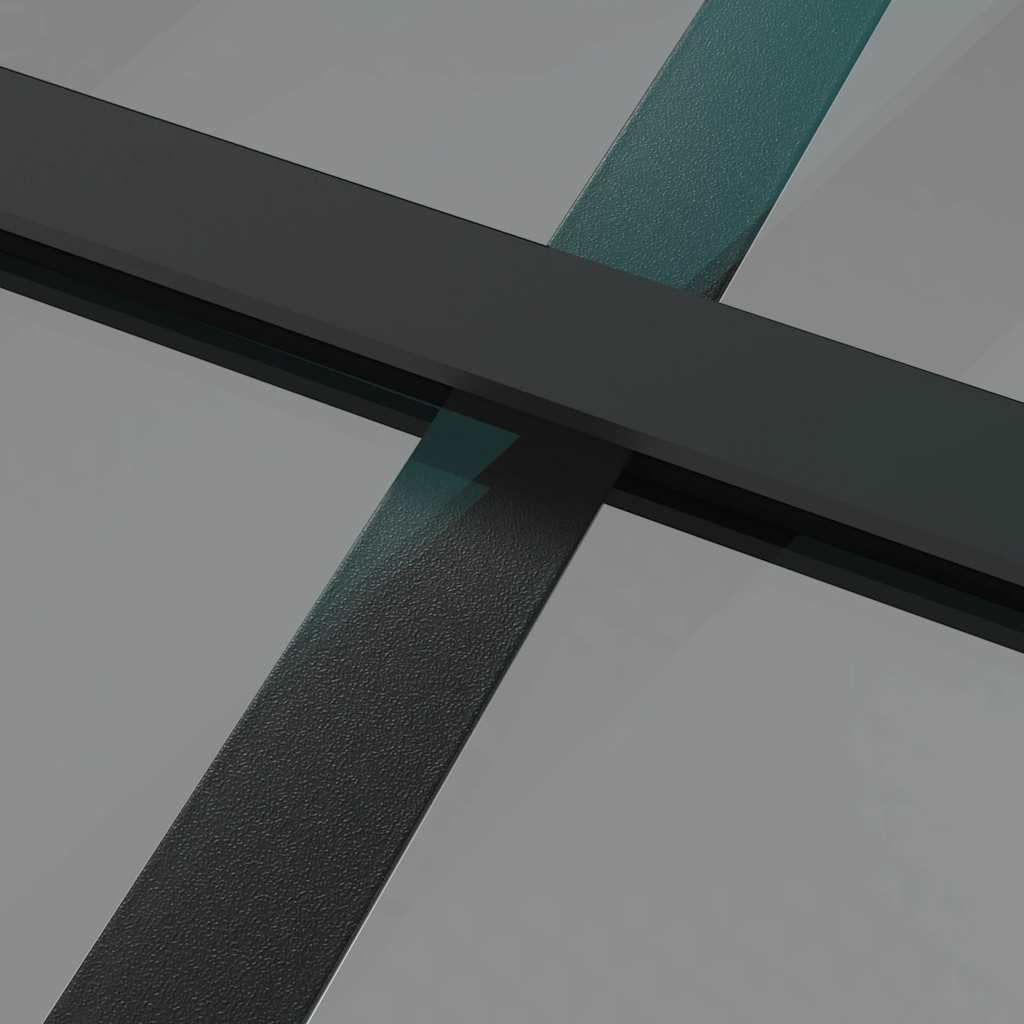 vidaXL Interior Door, Aluminum Frame Glass Door, Inner Door with Alloy Handle for Bathroom Bedroom, 29.9'x79.3' Black ESG Glass and Aluminum