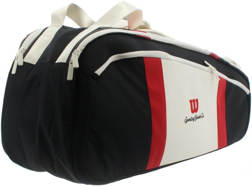Wilson Tennis Badminton Racket Bag COURAGE COLLECTION (College Collection) Holds 2 to 15 Racquets (Based on Medium Weight Racquets)