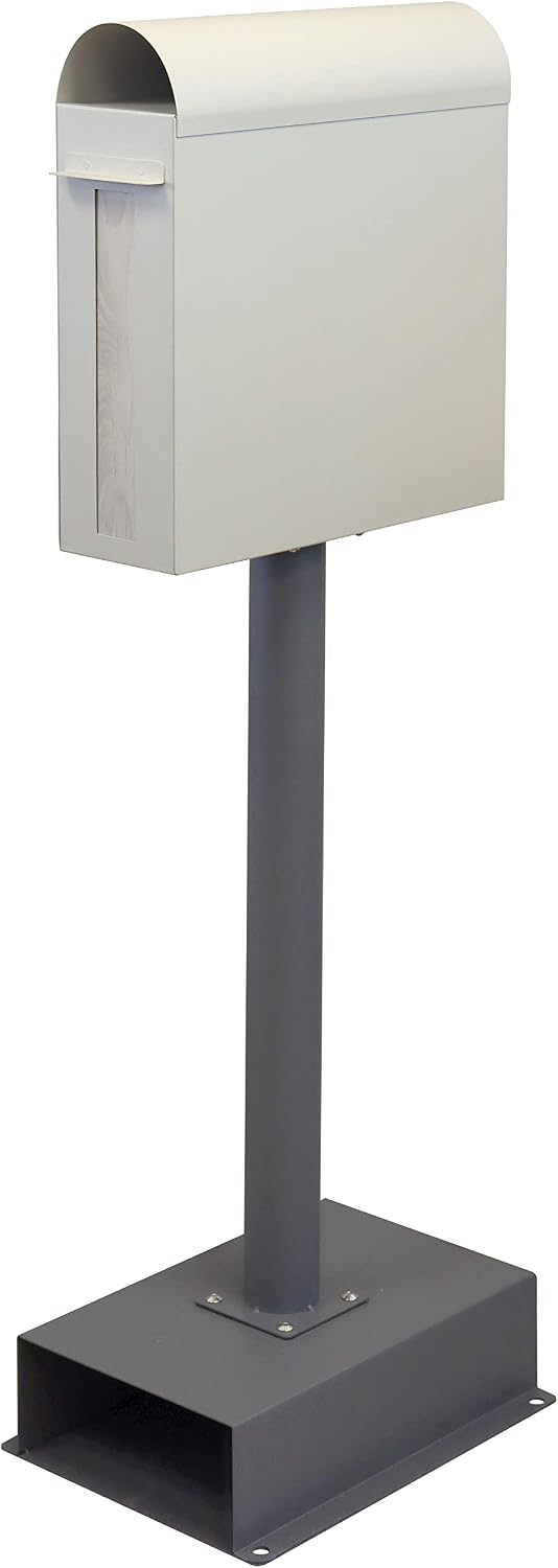 SDM-026 Spano Stand Post, Greige, Postbox, Mailbox, Stylish, Mailbox, Delivery Box, Scandinavian Style, With Keys, Freestanding, Stand, High Type, Entryway, Home Use