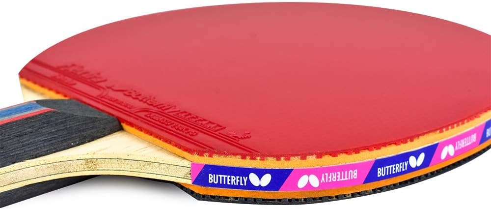 Butterfly B702FL Shakehand Table Tennis Racket | China Series | Powerful Carbon Blade and Rubber Combination with Racket Case | Recommended for Intermediate Level Players