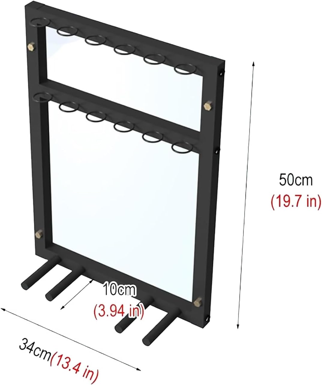 Ping Pong Paddles Holder Wall-Mount, Metal Table Tennis Storage Rack for Game Room/Garage/Gym - Holds 12 Balls & 6 Paddles, Space Saving Display Stand Holder Shelf Sport Equipment Organizer