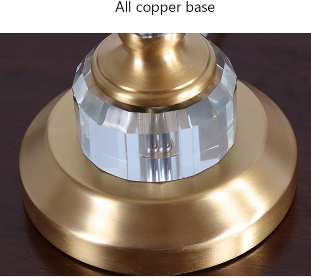 Crystal Table lamp Crystal Desk Lamp Bedroom Light Luxury All Copper Living Room Decoration Bedside Table Lamps