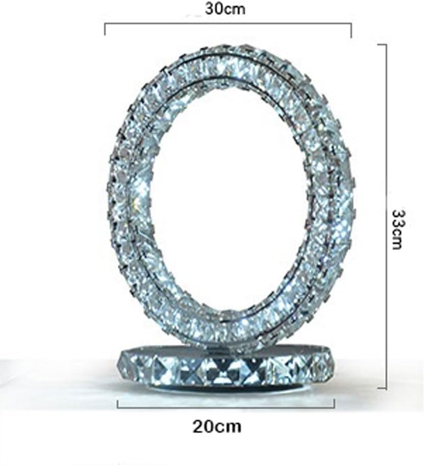 Crystal Table lamp Crystal Bedroom Headboard Creative Atmosphere Simple Wedding Table Lamp Table Lamps(White)