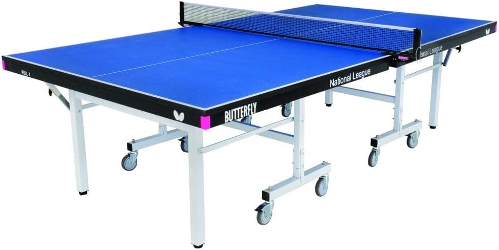 Butterfly National League 25 Table Tennis Table | 10 Minute Quick Assembly Ping Pong Table | 25mm Indoor Top | Tournament Grade