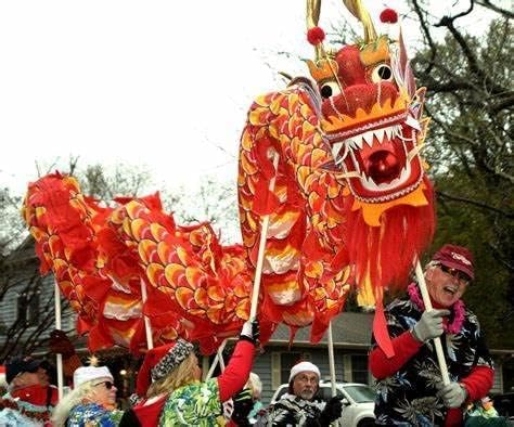 Dragon Dance Props 7m Dragon Dance with 3D Dragon Head and Swing Rope Combo Chinese Wulong Flowy Ribbon Streamer Outdoor Silk Dragon Gorgeous