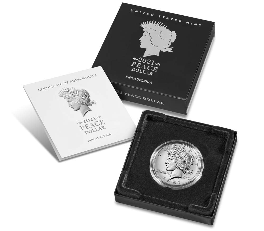 2021 No Mint Mark Peace Dollar US Mint Uncirculated