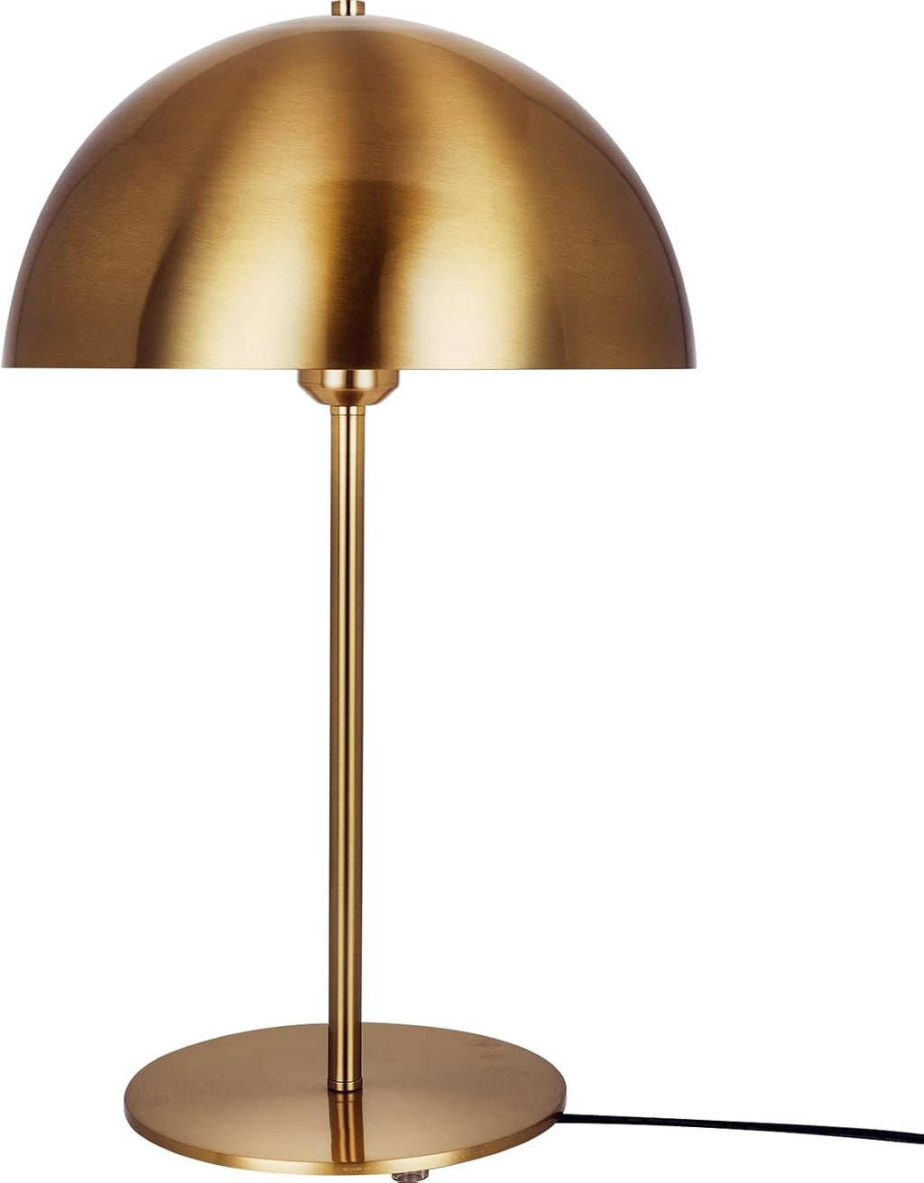 Modern Gold Table Lamp, Mid Century Bedside Table Lamp with Mushroom Dome Shade, 18' Nightstand Reading Lamp Minimalist Desk Lamps for Bedroom Living Room Office Study