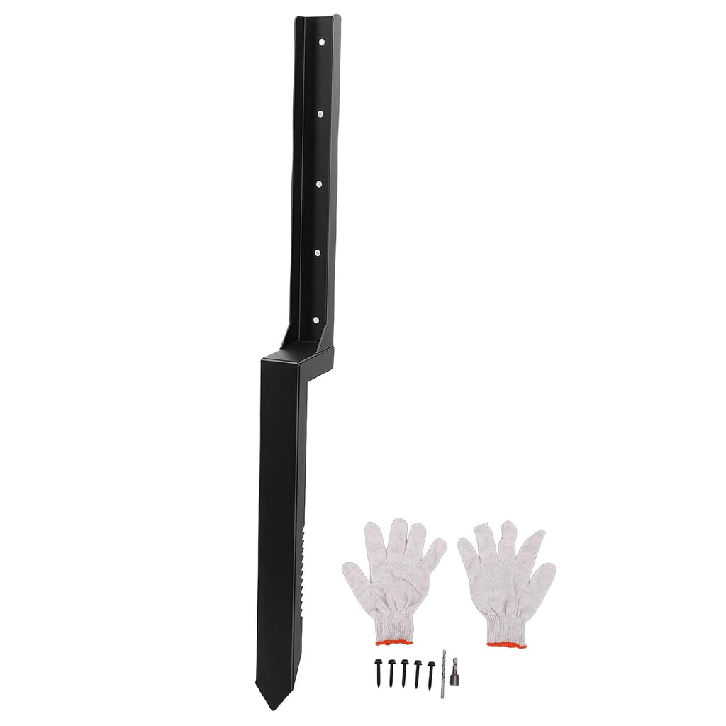 Fence Post Repair Kit, Heavy Duty Steel Fence Post Anchor Stakes Support Stabilizer, Repair Stakes Ground Spike for Tilted Broken Wood Support