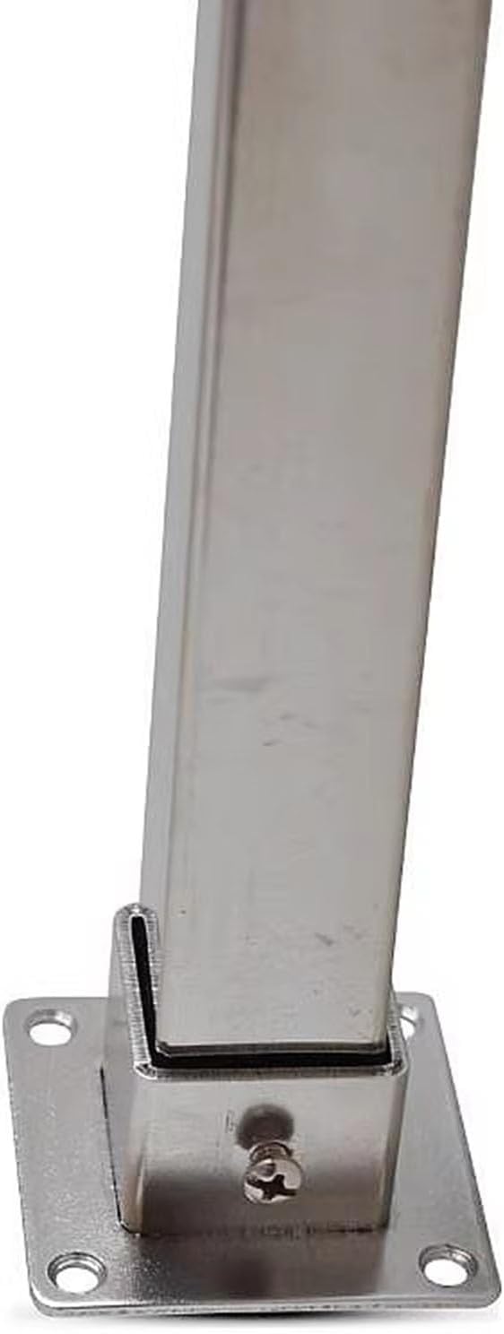 2pcs Wood Fence Post Base Support Bracket - Stainless Steel Concrete Post Anchor for Deck Railing, Vinyl Fence, Mailbox(90x90mm)