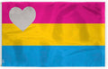 AGAS Large Panromantic Pride Flag 6x10 Ft - Printed 200D Nylon - Brass Grommets Stitched Edges - Panromantic Pride Banner for Indoor/Outdoor
