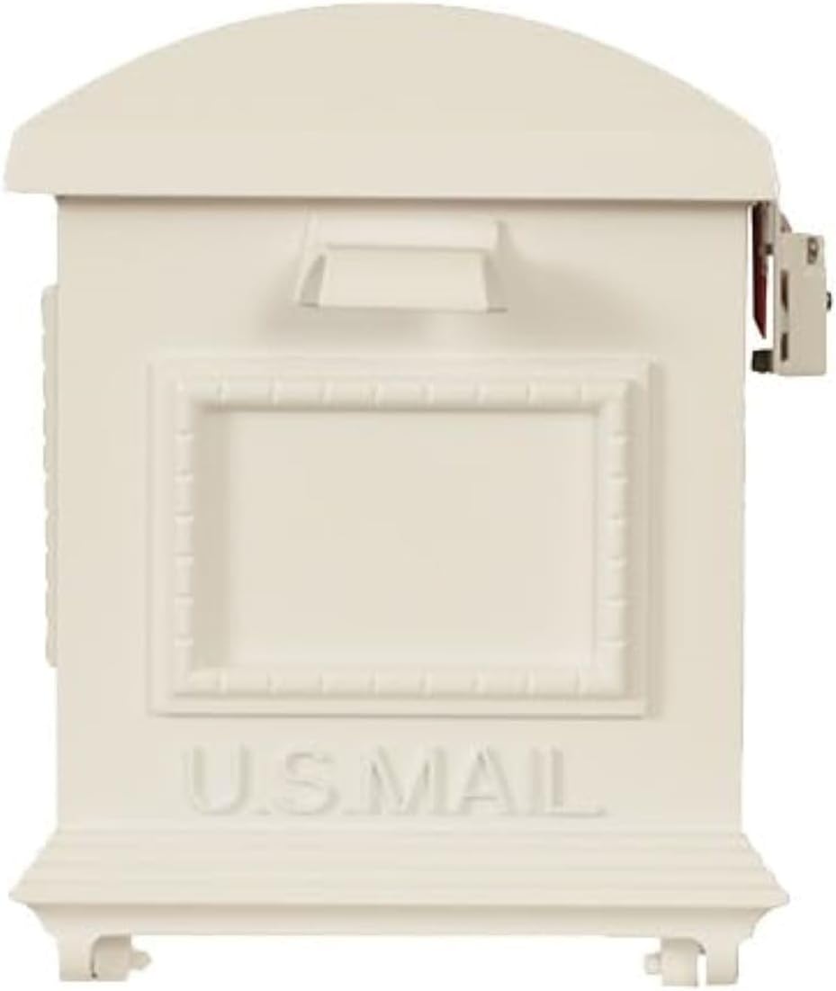Special Lite Traditional Curbside Mailbox - White Aluminum Mailbox for Post Mount - SCT-1010-WH