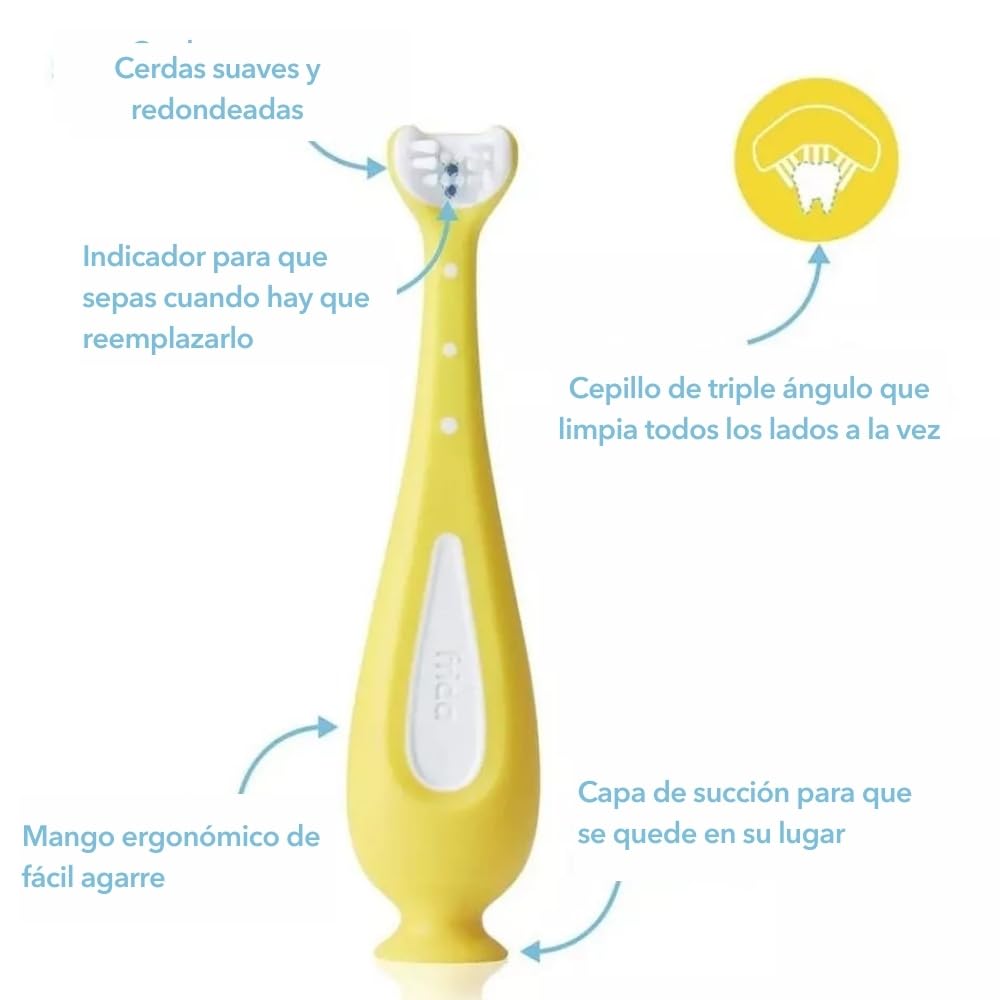 Frida Baby Grow-with-Me Training Toothbrush Set,Infant Baby Tooth Brush & Toddler Toothbrush 6-18 Months,Soft Silicone Bristles,BPA-Free Oral Care for Sensitive Gums,Yellow,(Pack of 12)