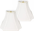 Royal Designs, Inc. BS-714-11WH-2 Square Inverted Corner Bell Basic Lamp Shade, 5 x 11.5 x 8.5, White, 2-Pack