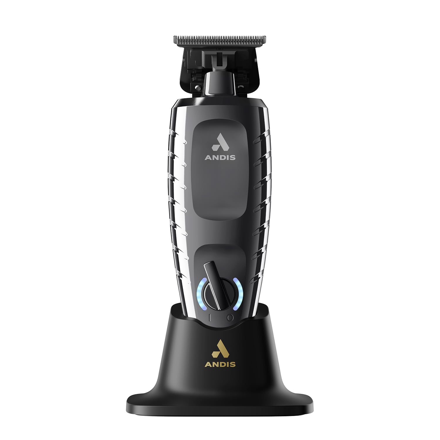 Andis 562627 GTX-EXO II Professional Cordless Lithium-ion Electric Beard & Hair Trimmer with Charging Stand, Black Chrome