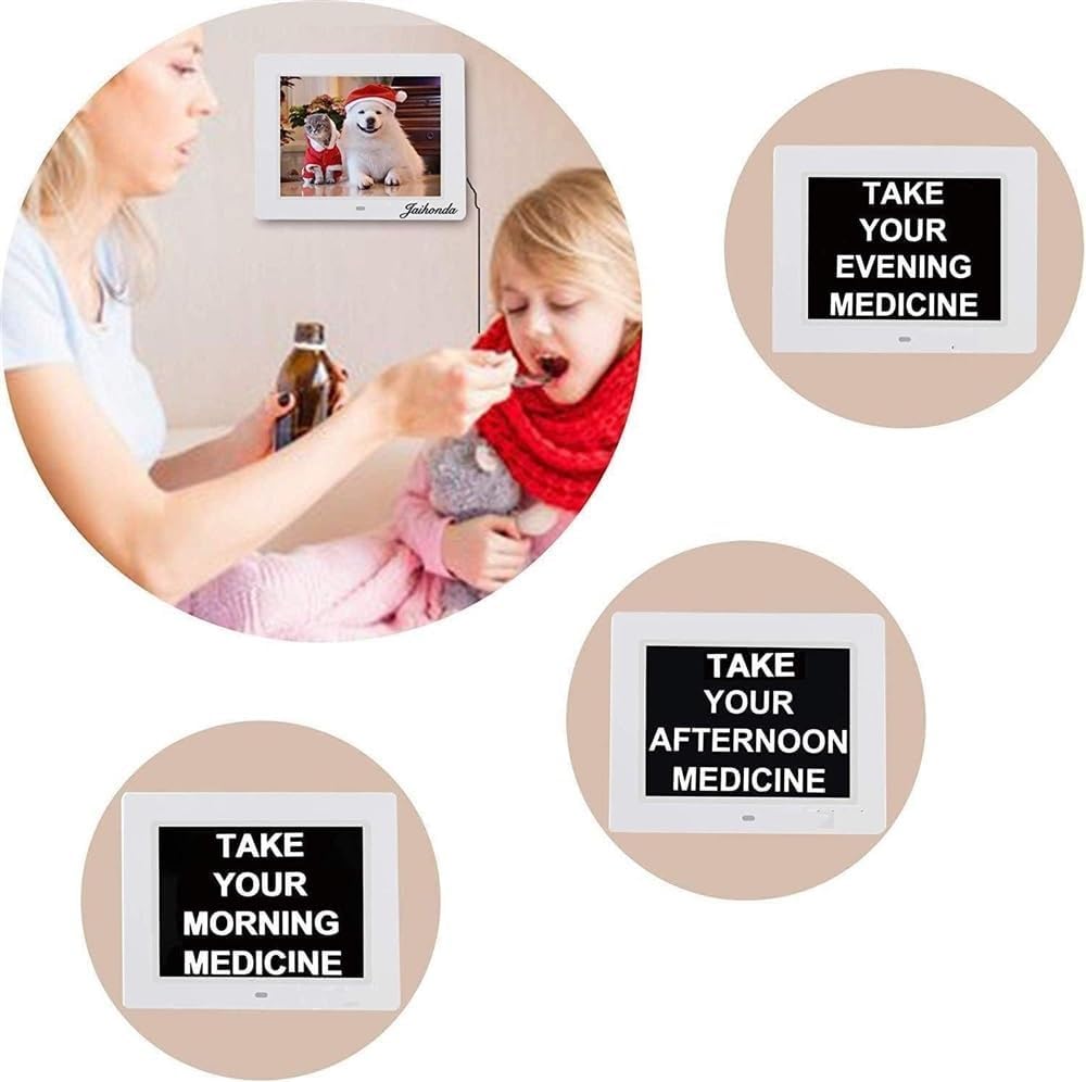Dementia Clock,Remote Con Digital Calendar Day Alarm Clock,8 Alarms Dementia Clocks Extra Large Non-Abbreviated Alzheimer Memory Loss Vision Impaired Alarm Clock for Seniors Elderly ( Color : Black ,