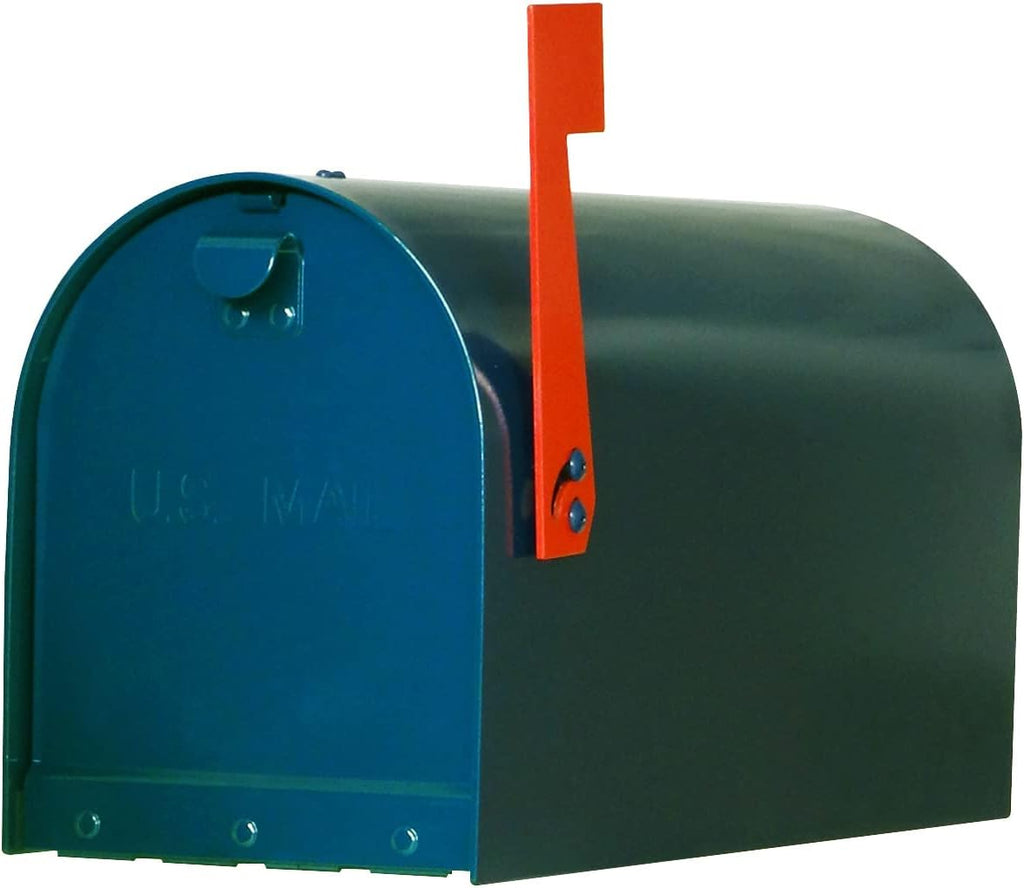 Special Lite Rigby Curbside Mailbox - Blue Aluminum Mailbox for Post Mount - SCR-1016A-BLU