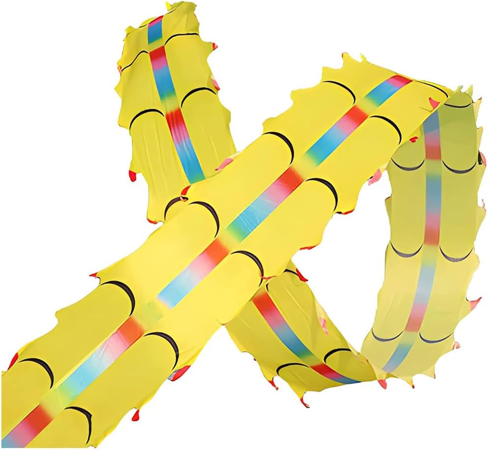 LELAMP Washable Silk Dragon Poi for Kids & Adults Outdoor Fitness Dragon Dance Ribbon Throw Streamers Chinese Traditional Folk Toys