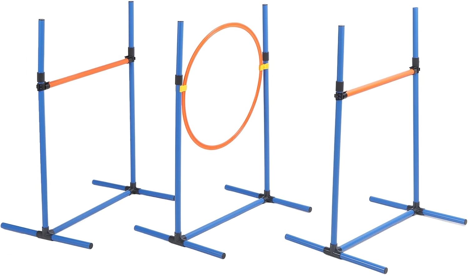 Dog Agility Training Equipment, Dog Obstacle Training Kit with Collapsible Tunnel Jump Ring Poles, Portable Pet Agility Course for Yard Outdoor Puppy Exercise Training