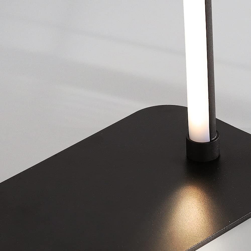 LITFAD Nordic Style LED Table Lamp Modern LED Desk Lamp Reading Light for Study Bedroom Hotel Office - 110V-120V Black Warm Light