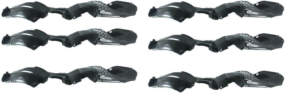 Splash Shield 6 Set of - Wheel Liner Left Driver Front Side Plastic for Lexus for RX330 2004-2006 for RX350 2007-2009