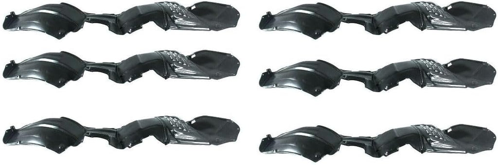 Splash Shield 6 Set of - Wheel Liner Left Driver Front Side Plastic for Lexus for RX330 2004-2006 for RX350 2007-2009