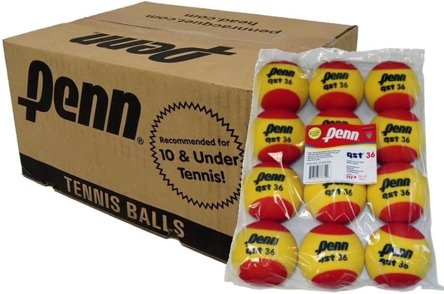 Penn QST 36 Red Foam Training Tennis Balls (Case - 36 Balls)