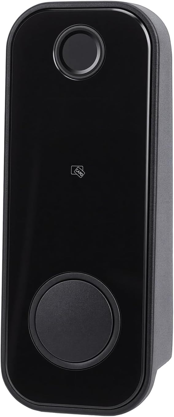 FTVOGUE Smart Gate Lock, Double Sided Fingerprint Lock with 5 Unlock Methods Keypad Keys Card for Garden Fence Yard Hollow Door