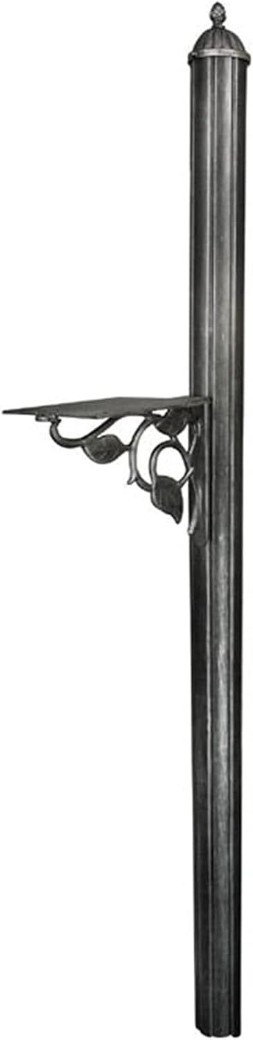Special Lite Albion Mailbox Post - Black Aluminum Post for Curbside Mailbox - SPK-651-BLK