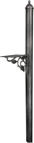 Special Lite Albion Mailbox Post - Black Aluminum Post for Curbside Mailbox - SPK-651-BLK