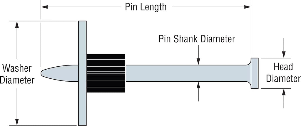 Simpson Strong-Tie PDPAWL-200 PDPAWL.157-in. x 2-in. Powder-Actuated Pin w/ 1-in. Washer (100-Qty) (Pack of 10)