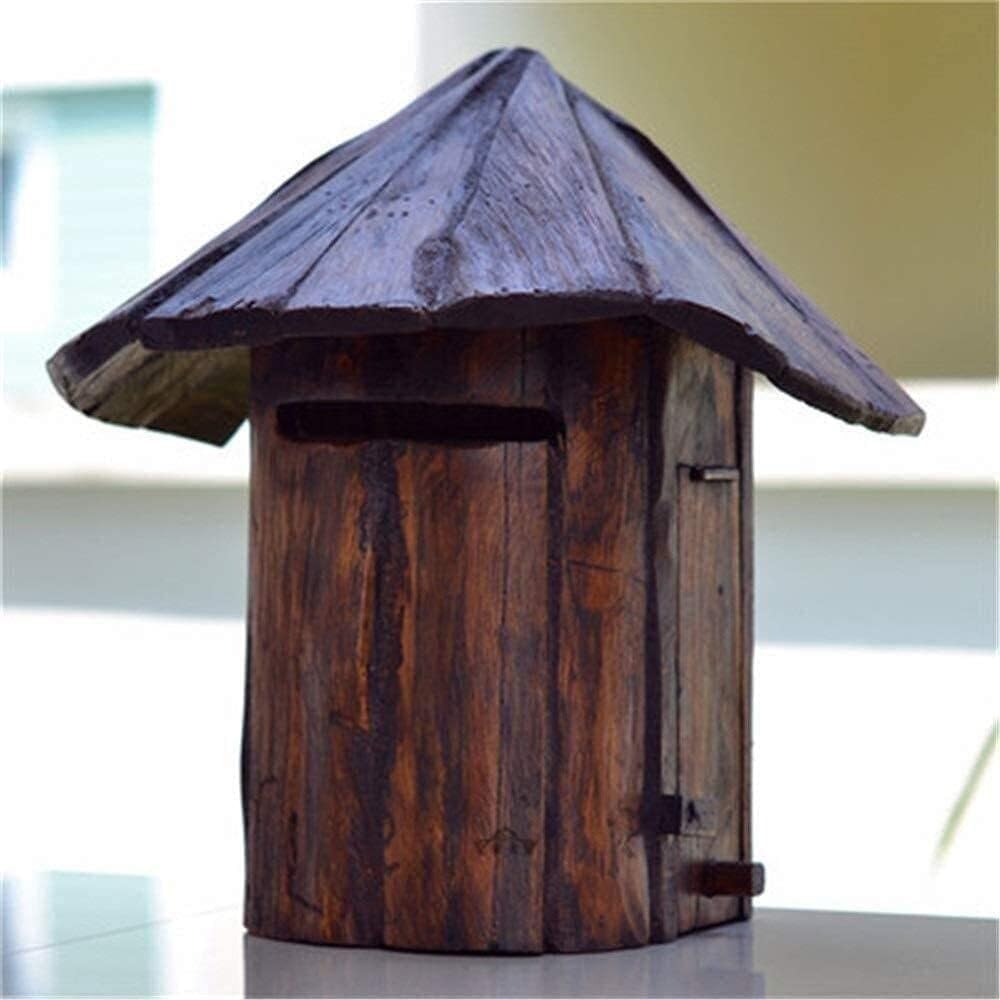Post Box, Letter Box Mailbox Classic Wooden Mailbox Modern House Vertical Wall Mount Creative Decoration Mailboxes Outdoor Letter Box