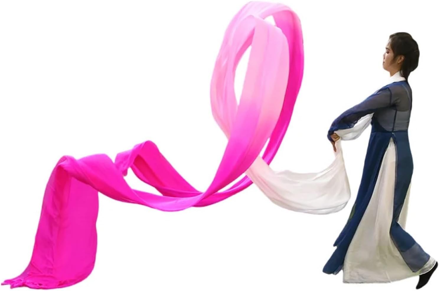 12m Silk Streamer Veils Bellydance Folka National Dancer Practice Props Feitian Dunhuang Liyugang Stage Costume