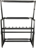REMYS Commercial Gym Exercise Ball Holder Kids Adults Tennis Racket Storage Rack Height Adjustable, Racquet Training Equipment for Garage Backyar Tennis Court, Floor-Standing Display Stand