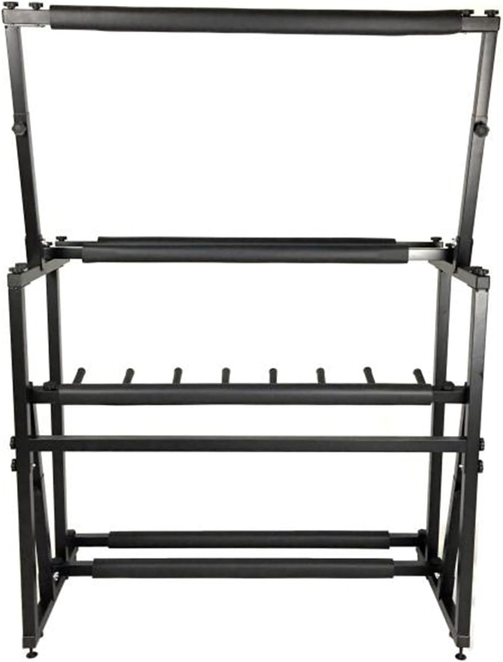 Tennis Racket Storage Rack for Adults Kids, Large Garage Driveway Backyar Tennis Training Equipment, Hold Up 14 Tennis/Badminton Racket, Black